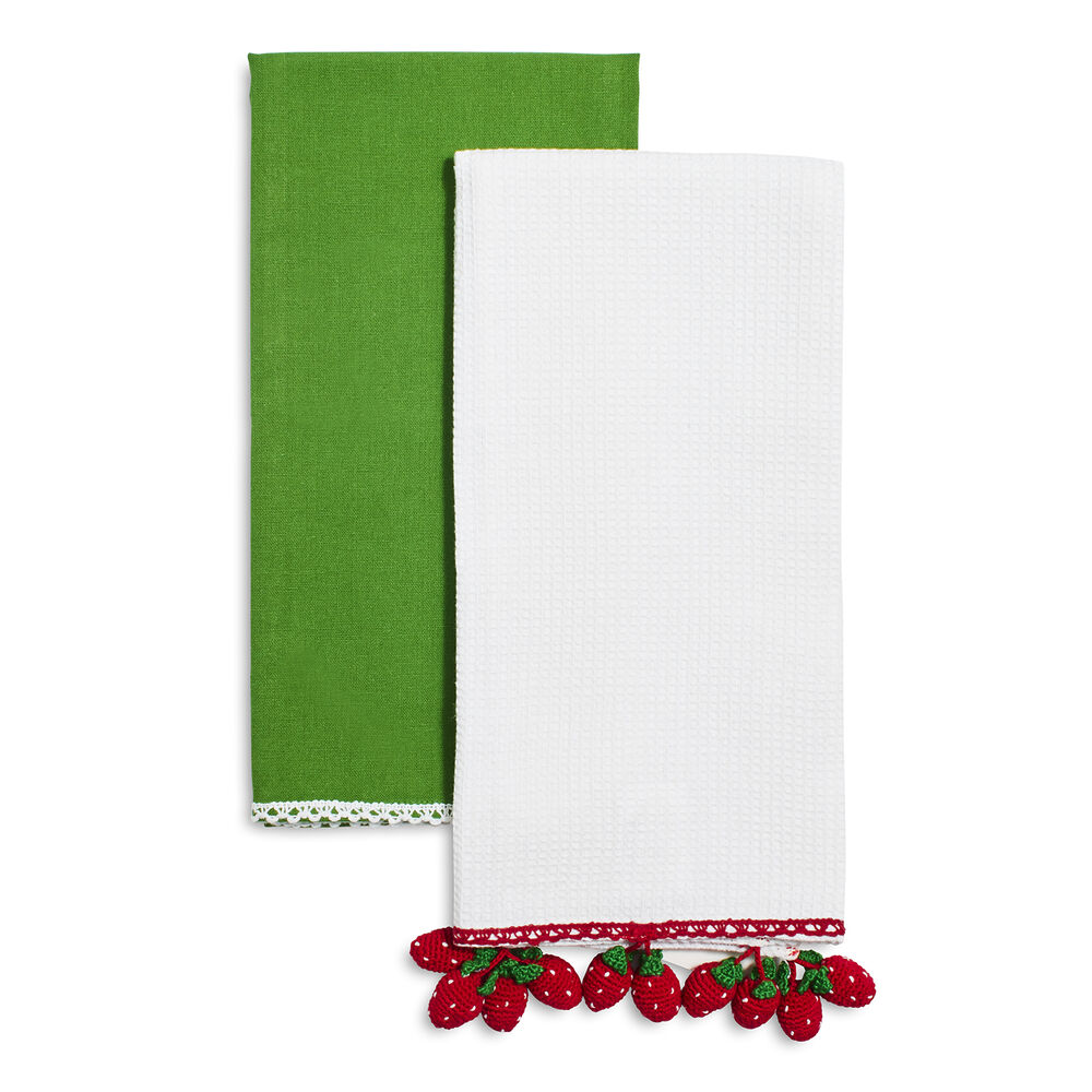 Strawberry Crochet Kitchen Towels, Set of 2 Sur La Table