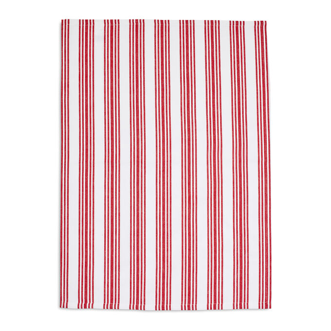 Coral Striped Kitchen Towel, 28&#34; x 20&#34;