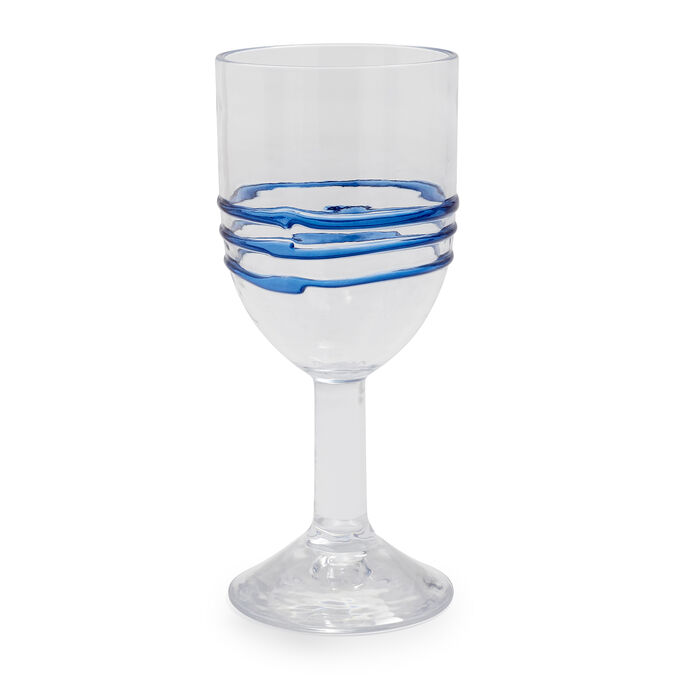 Blue Ring Wine Glass, 13.5 oz.