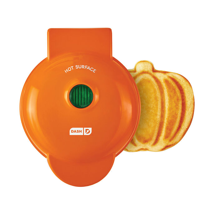 Dash Orange Pumpkin Mini Waffle Maker
