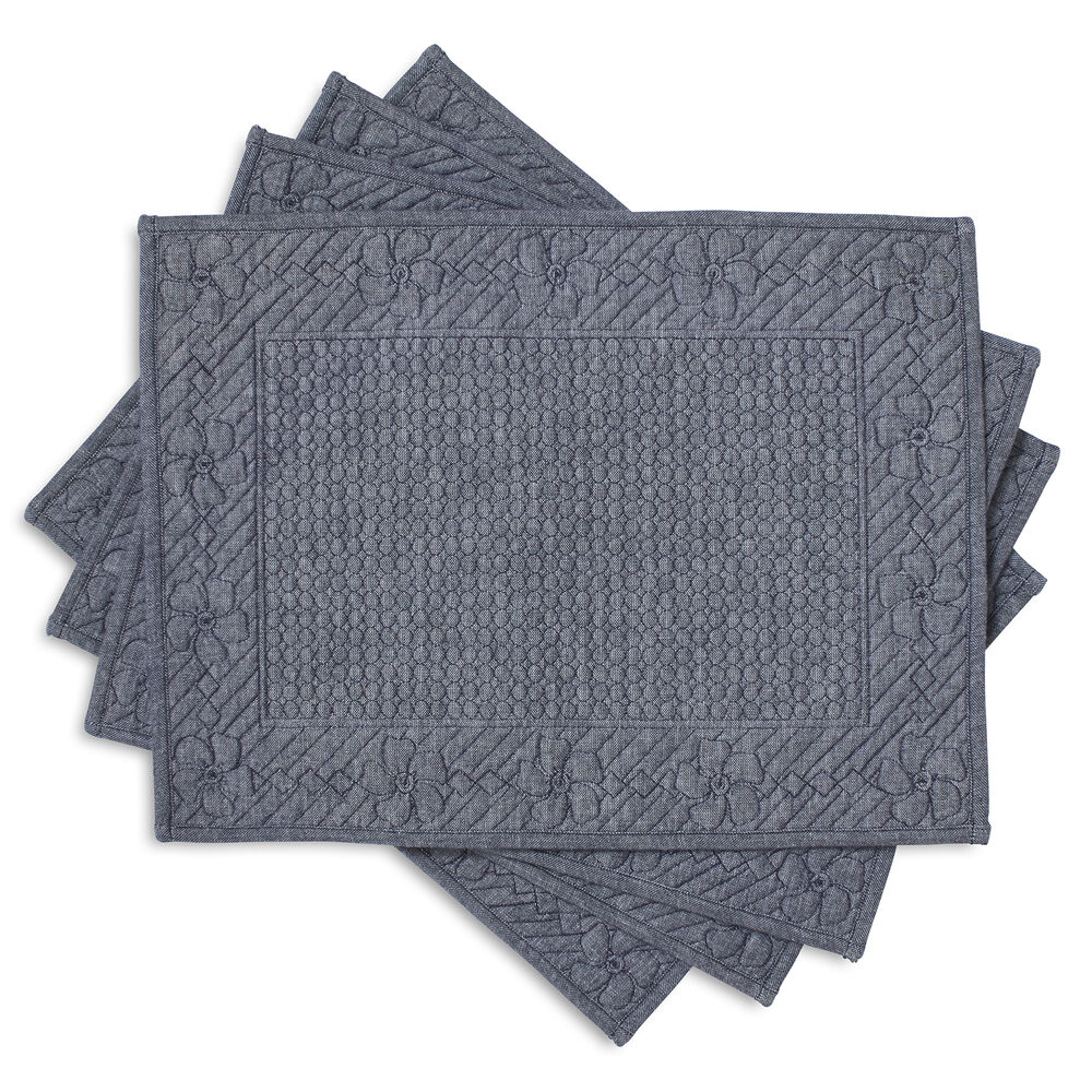 Indigo Quilted Placemats, Set of 4 Sur La Table
