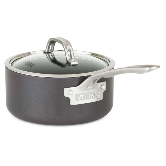 Viking Hard Anodized Nonstick Saucepan with Lid, 1 qt.