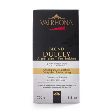 Valrhona Dulcey Blond Chocolate Baking Bar, 32% Cacao
