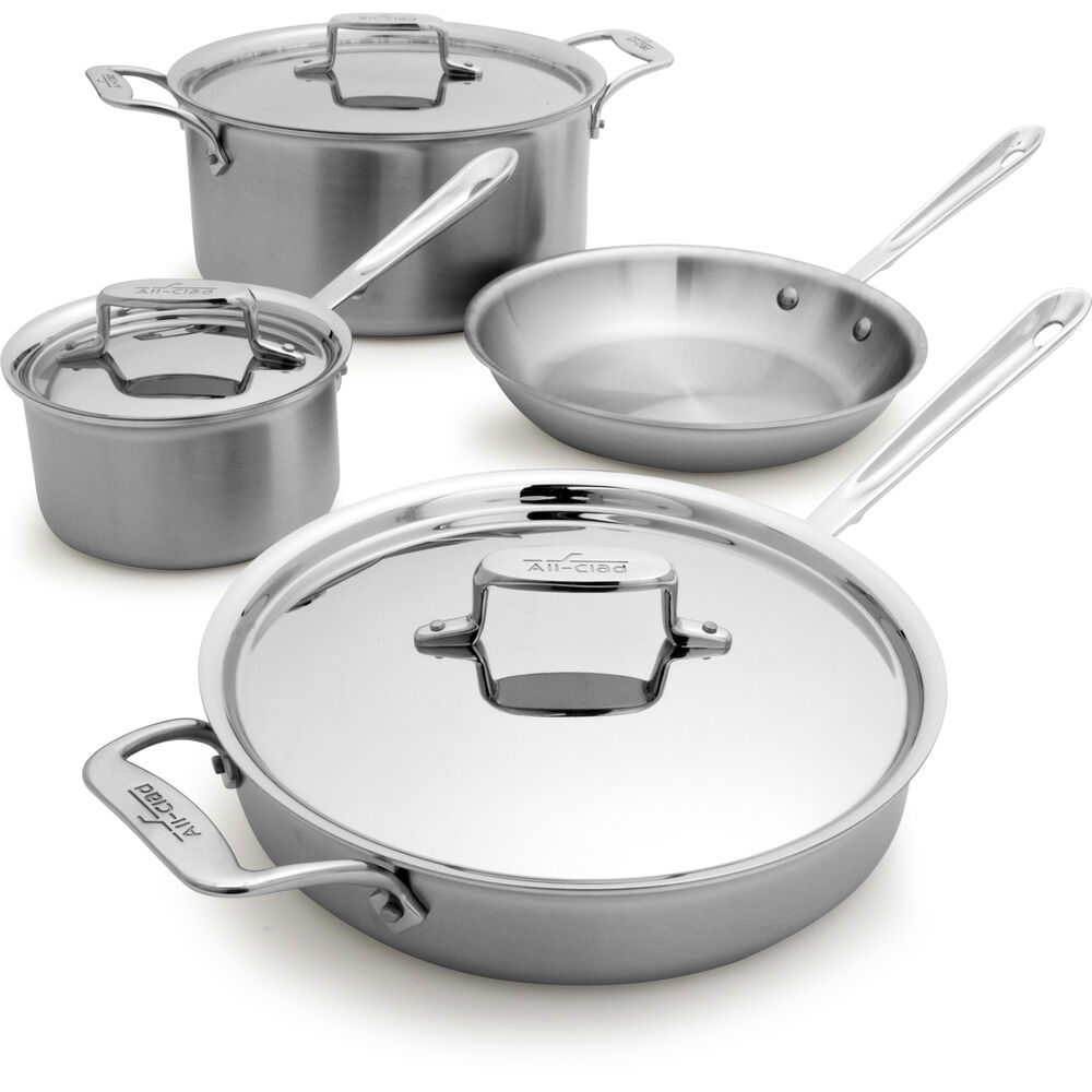All Clad D5 Brushed Stainless Steel 7 Piece Set Sur La Table All Clad D5 Brushed Stainless Steel 7