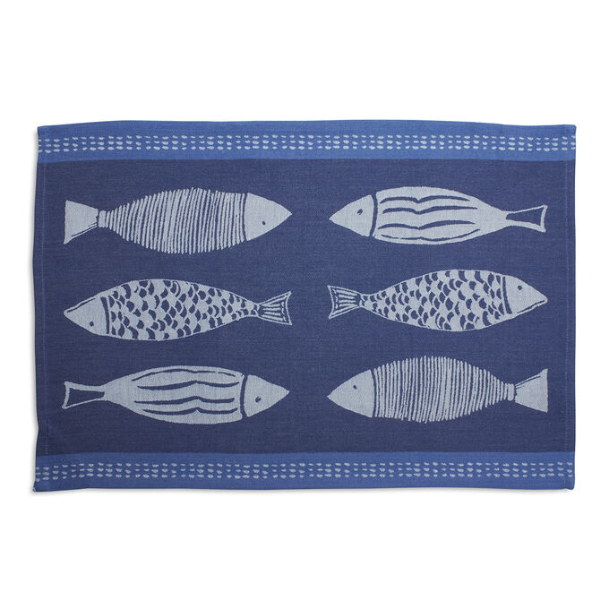 Jacquard Fish Kitchen Towel, 28&#34; x 18&#34;