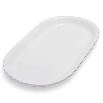 White Feston Serving Platter