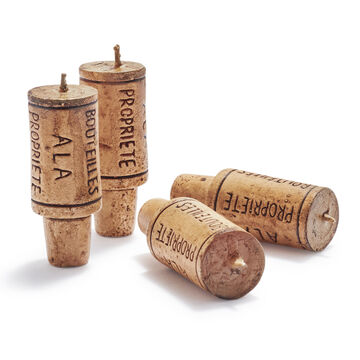Wine Cork Candles, Set of 4