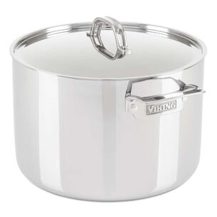 Viking 3-Ply Stainless Steel Stockpot with Lid, 12 qt.