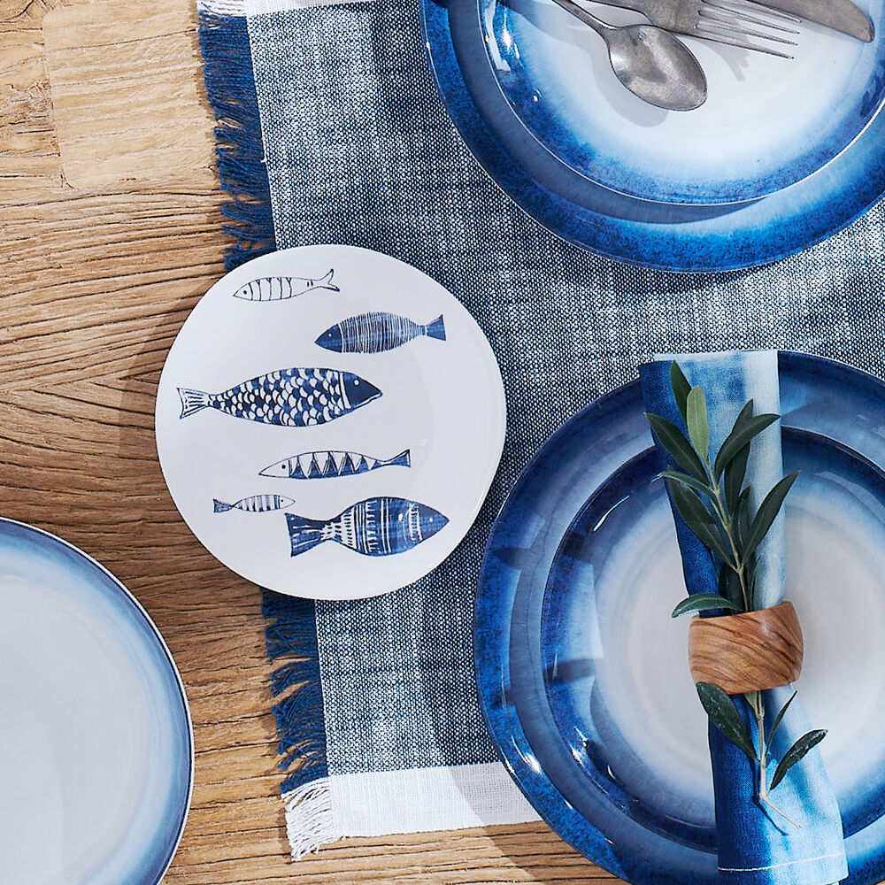 Fish Melamine Appetizer Plates, Set of 4 Sur La Table