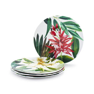 Cabana Melamine Appetizer Plates, Set of 4