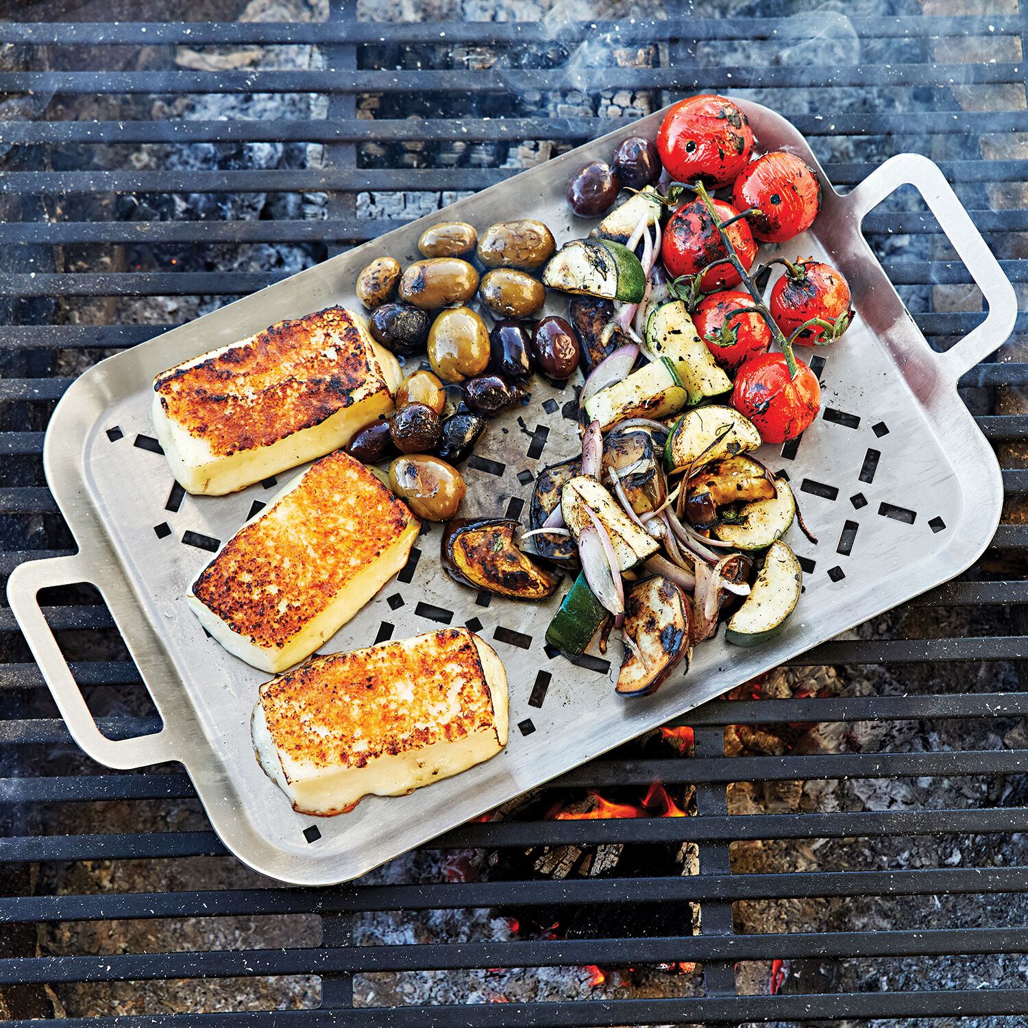 sur la table griddle