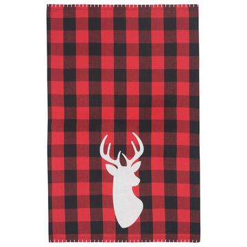 Buffalo Check Deer Kitchen Towel, 28&#34; x 18&#34;