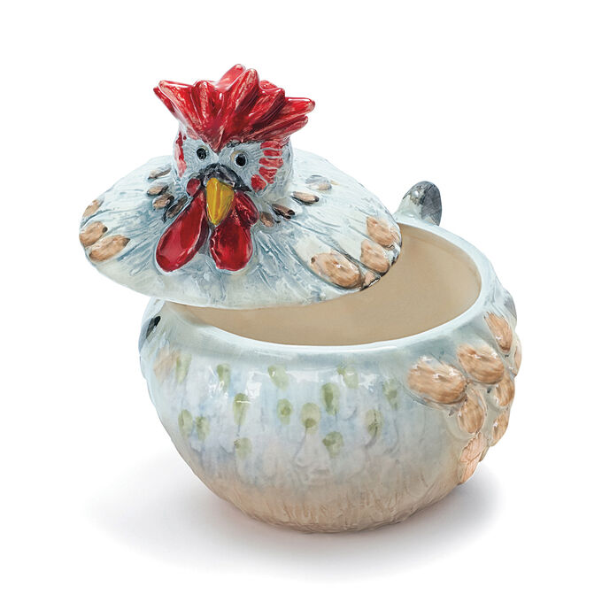 Jacques P&#233;pin Collection Figural Covered Chicken Bowl