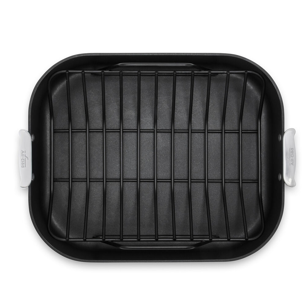 AllClad HA1 Nonstick Roasting Pan with Rack, 16" x 13" Sur La Table