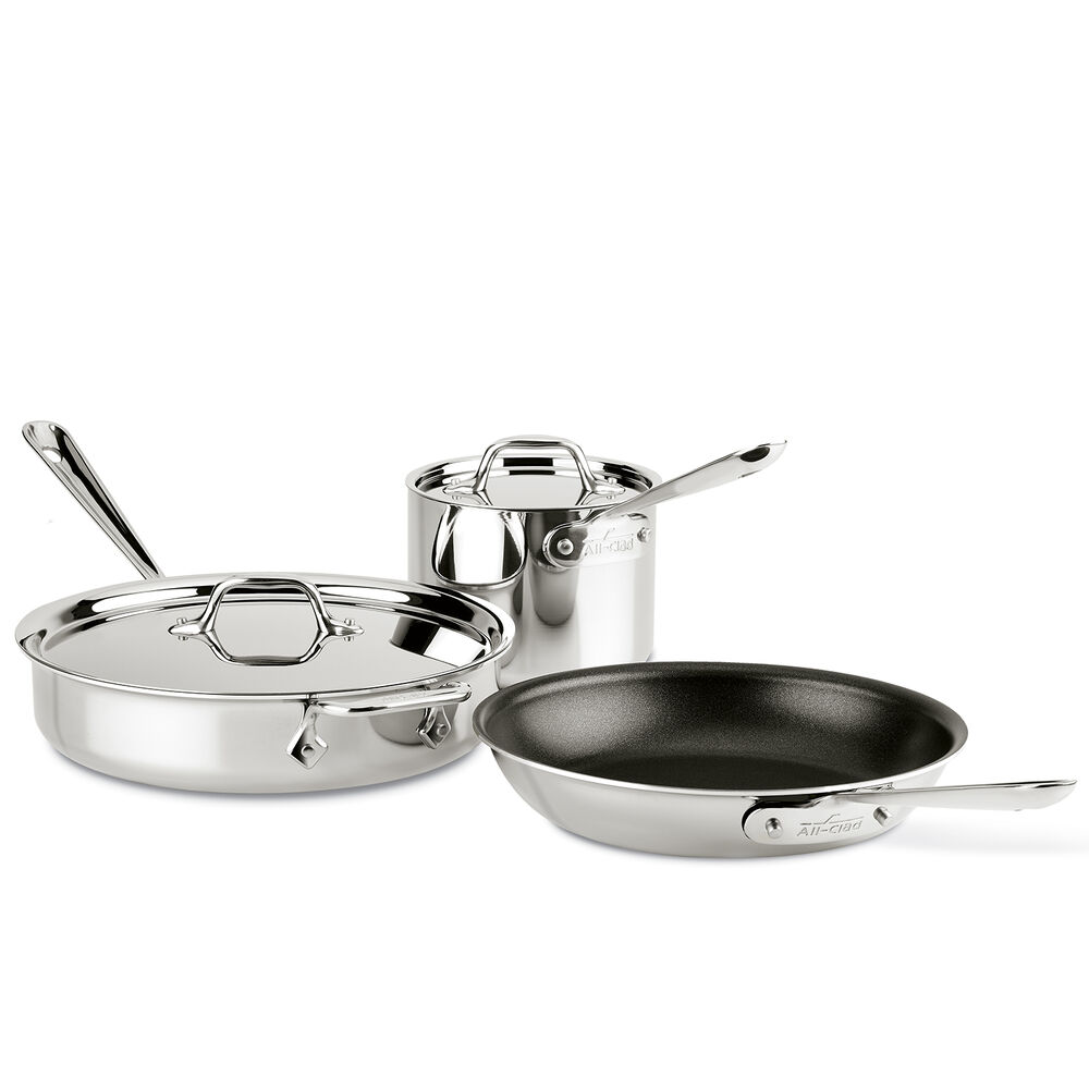 AllClad d3 Stainless Steel Nonstick 5piece Set Sur La Table