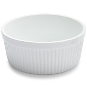 Sur La Table Porcelain Round Souffl&#233; Dish with Ribbed Sides