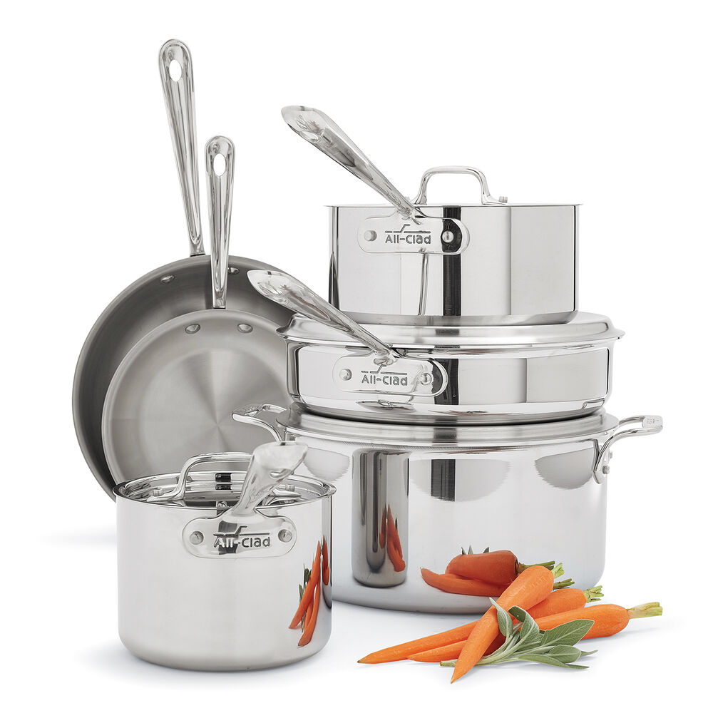 AllClad d3 Stainless Steel 10Piece Set Sur La Table