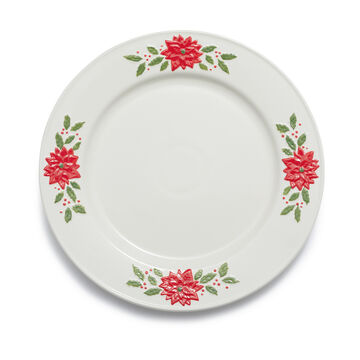 Sur La Table Christmas Poinsettia Dinner Plate