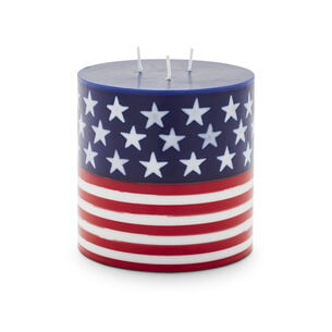Sur La Table American Flag Pillar Candle