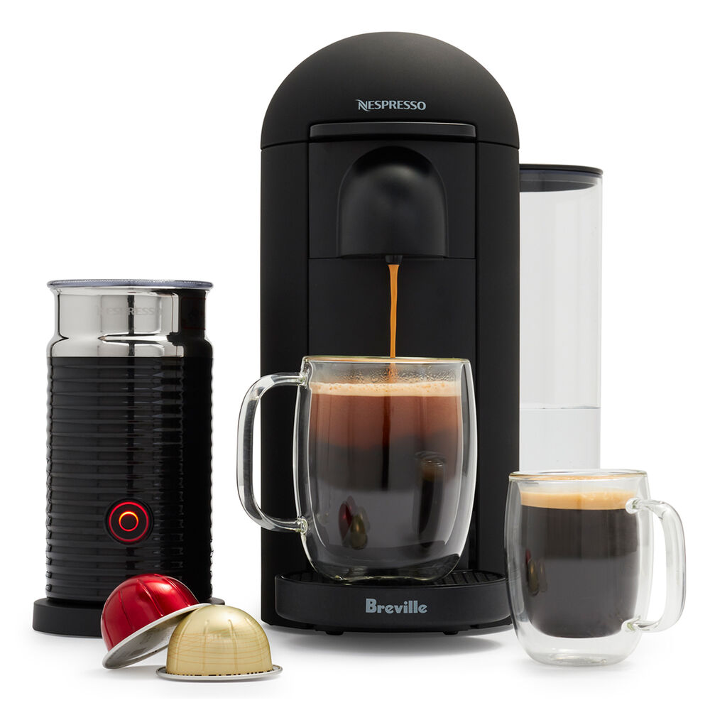 Nespresso VertuoPlus by Breville with Aeroccino3, Matte Black Sur La