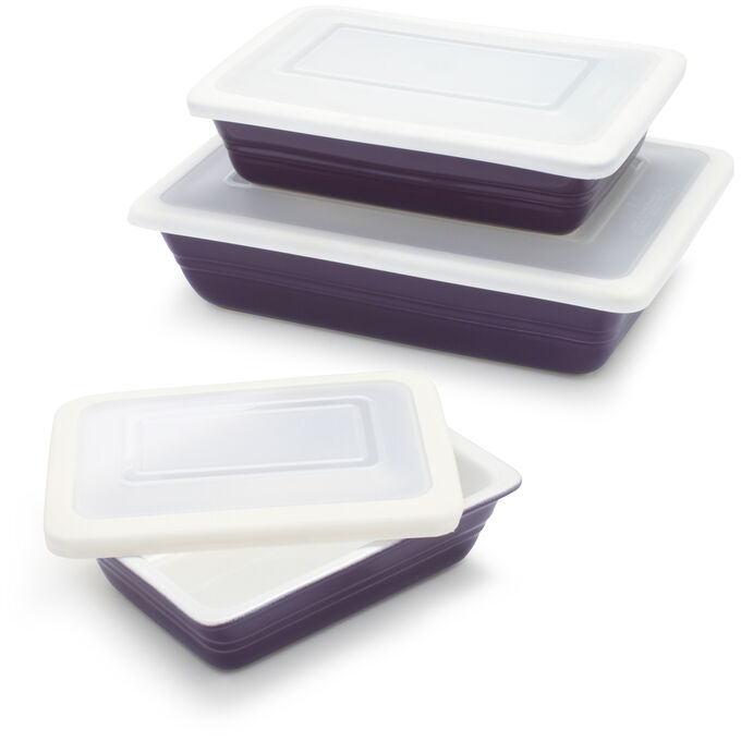 OventoTable Stoneware Bakers with Lids, Set of 3 Sur La Table