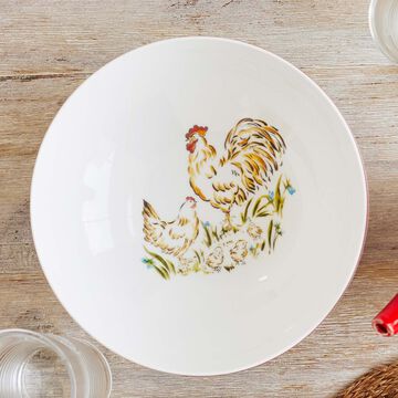 Farmhouse Rooster Serving Bowl