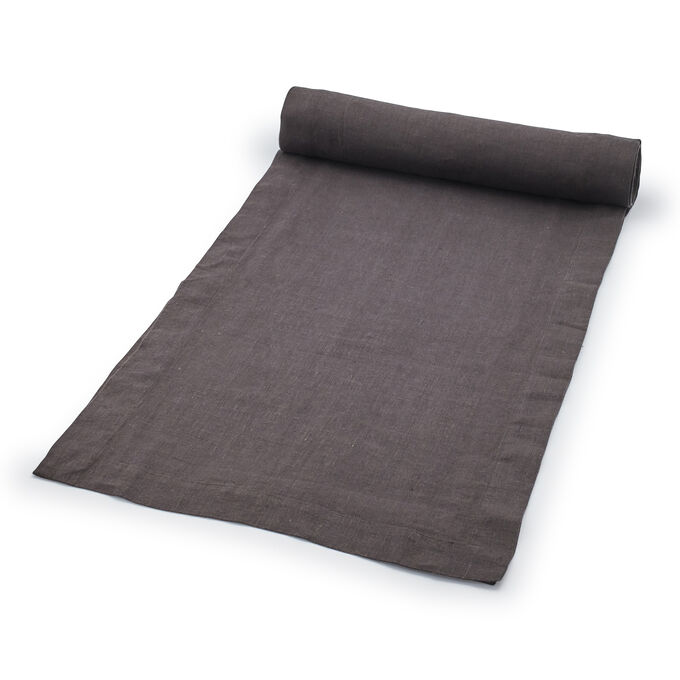 Charcoal Linen Table Runner 108 X 16 Sur La Table