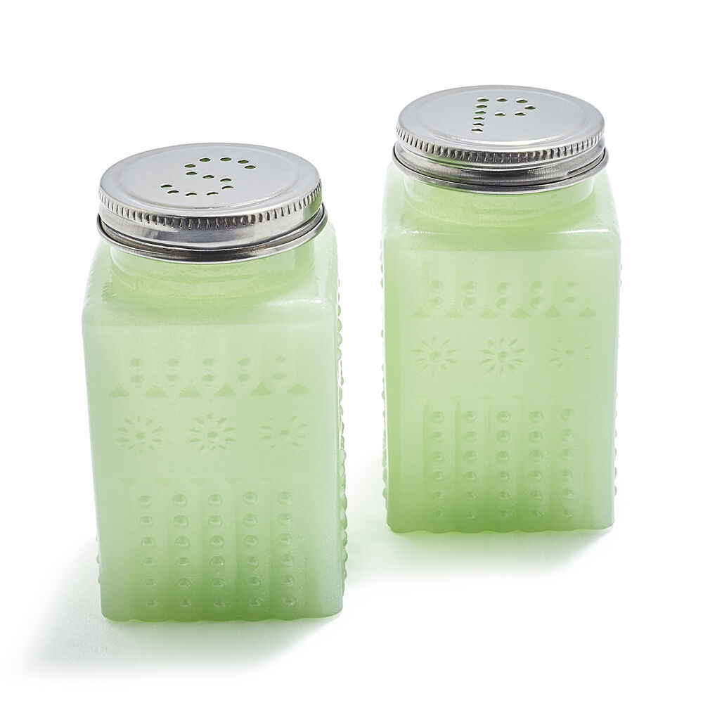 Jadeite Salt and Pepper Shakers Sur La Table