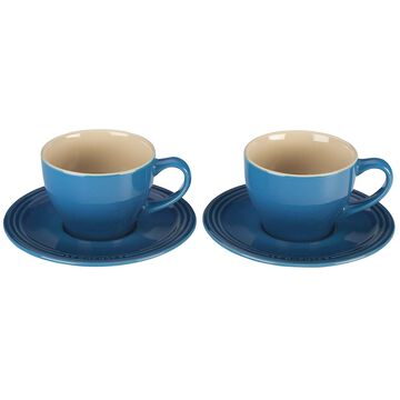 Le Creuset Cappuccino Cups and Saucers, Set of 4 