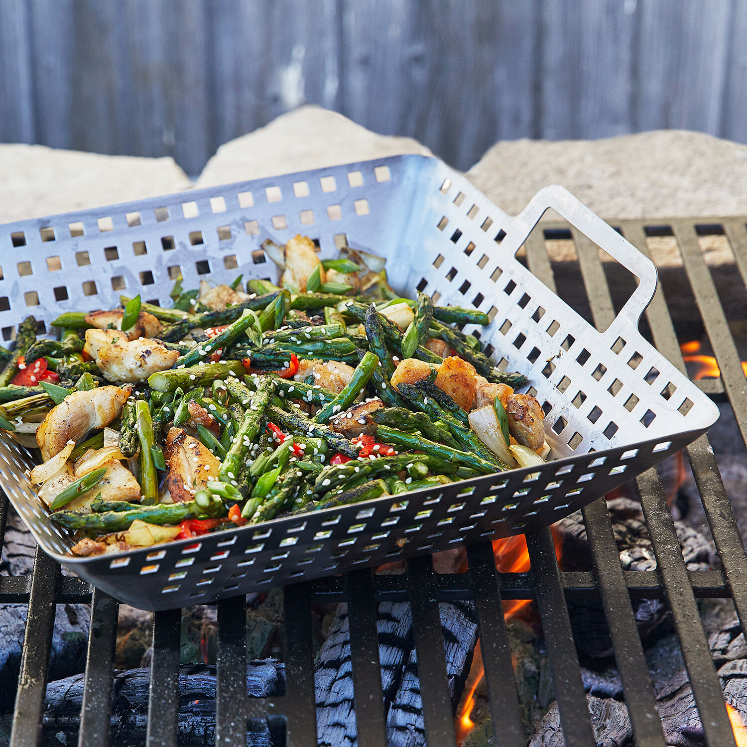 sur la table griddle