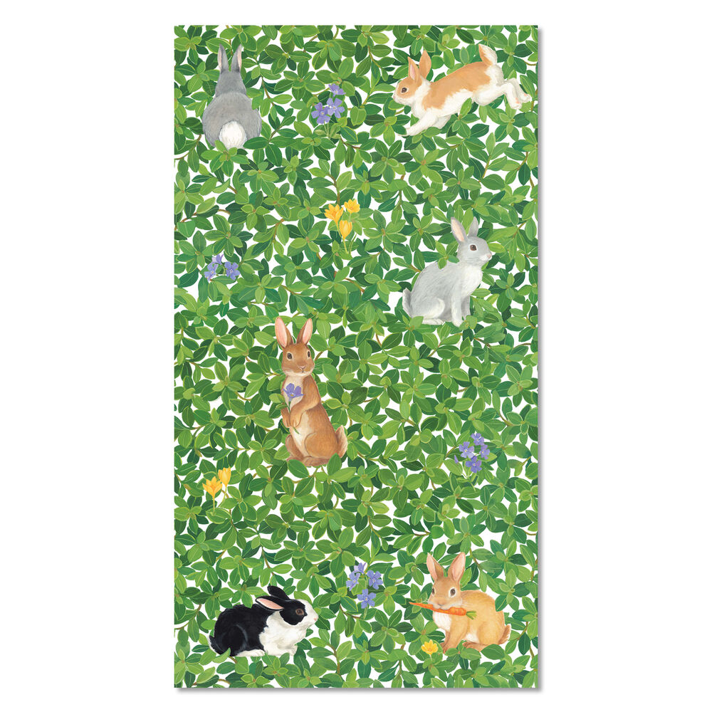 Bunnies in Boxwood Paper Napkins, Set of 15 Sur La Table