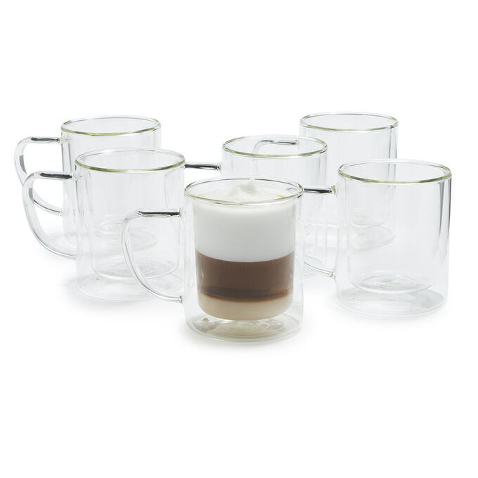 Sur La Table Doppio Double-Wall Coffee Glasses, Set of 6