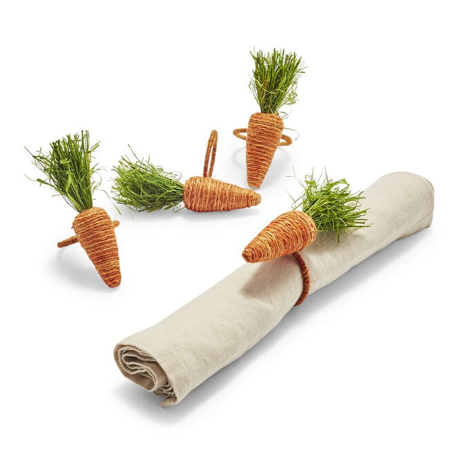 Sur La Table Carrot Napkin Rings, Set of 4
