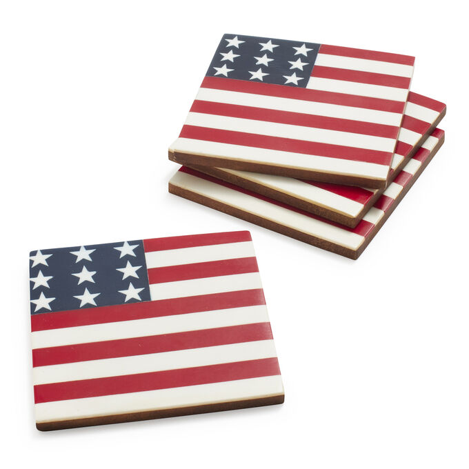American Flag Coasters, Set of 4