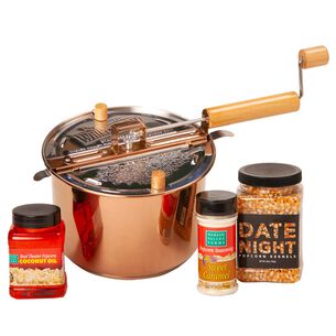 Copper Plated Stainless Steel Whirley Pop Date Night Set