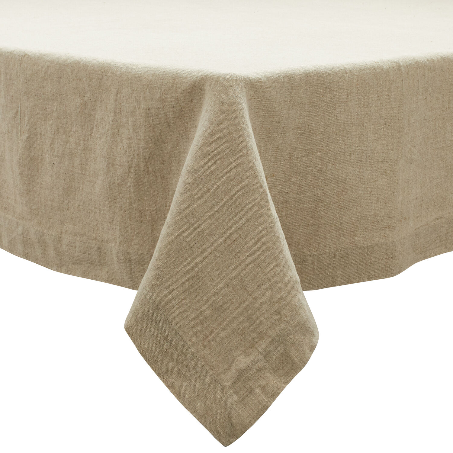 Gorgeous Elegantlinen Embroidered Tablecloth with Napkins 72x90" White Beige 