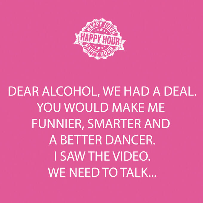 &#8220;Dear Alcohol&#8221; Paper Cocktail Napkins