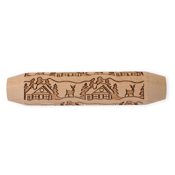 Woodland Cottage Embossed Rolling Pin