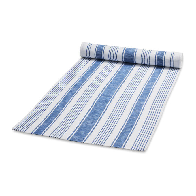 Striped Blue Table Runner
