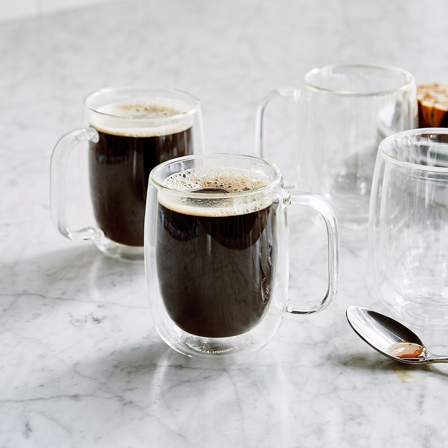 double layer glass coffee cups