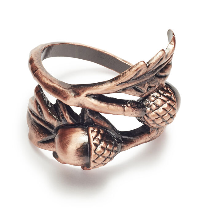 Acorn and Leaves Napkin Ring