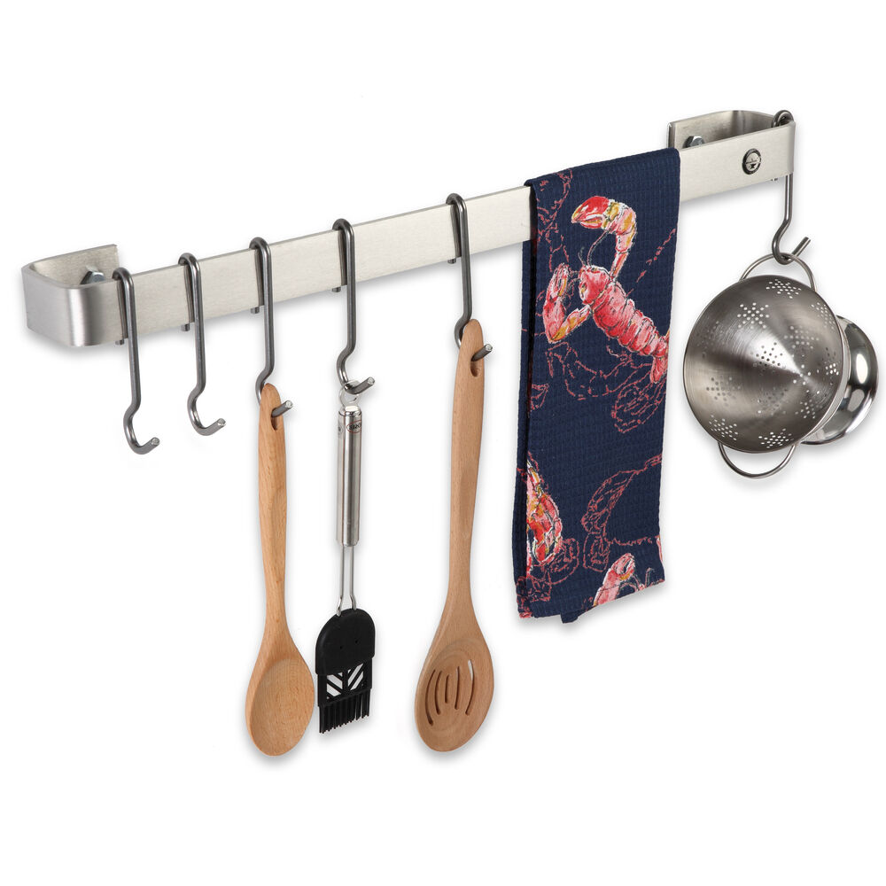 Enclume Stainless Steel Utensil Bar Wall Rack, 18