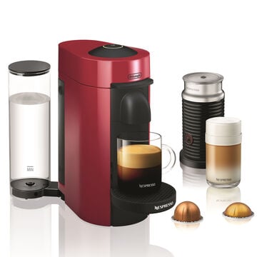 Nespresso VertuoPlus by De&#8217;Longhi with Aeroccino3 Frother, Red