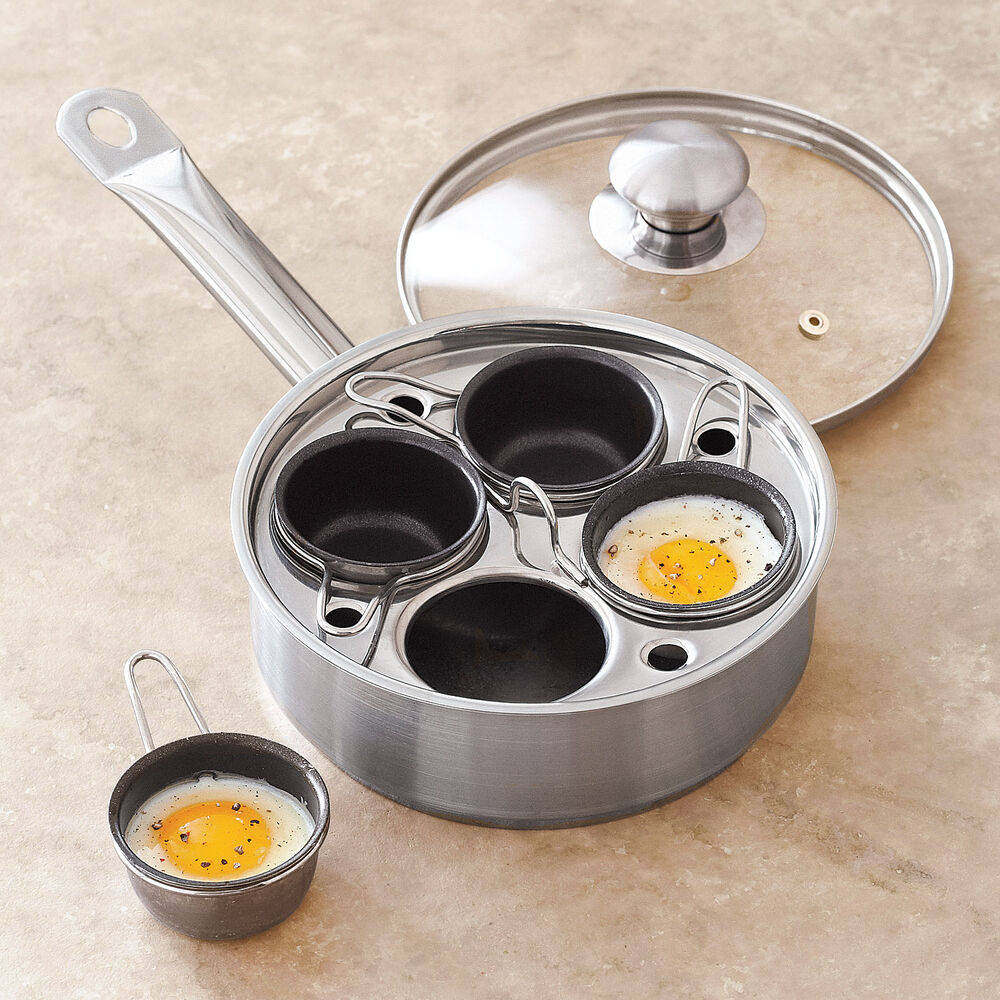 Demeyere Stainless Egg Poaching Pan 4 Cup Sur La Table