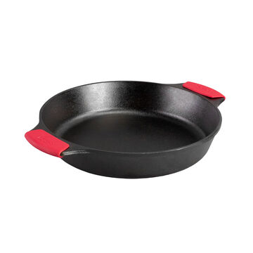 Lodge Cast Iron Baker's Skillet with Silicone Handles, 10.25&#34;