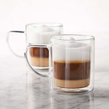 Sur La Table Doppio Double-Wall Coffee Glasses, Set of 2