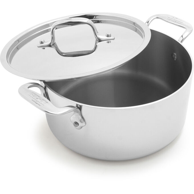 All Clad D3 Stainless Steel Casserole Pan With Lid Sur La Table