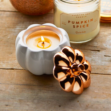 Figural Pumpkin Spice Soy Candle, 7.2 oz.