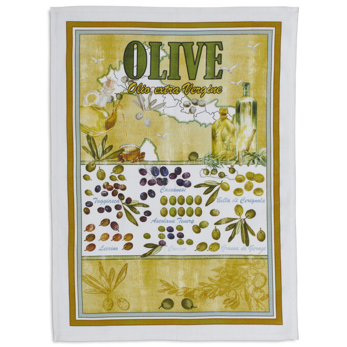 Vintage Olive D&#8217;Italia Kitchen Towel, 28&#34; x 20&#34;