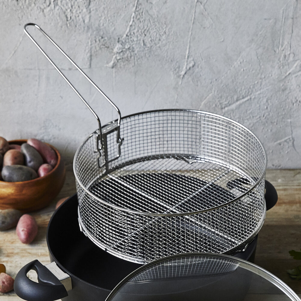 Scanpan ES5 Braiser with Lid and Fry Basket Sur La Table